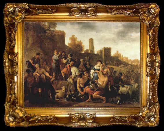framed  MOEYAERT, Claes Cornelisz. Moses Ordering the Slaughter of the Midianitic ag, ta009-2